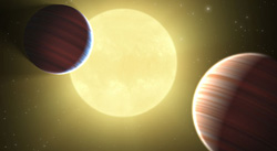 Una representacin grfica del sistema Kepler 9