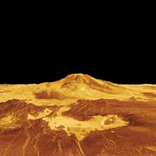 One of Venus&rsquo; volcanoes, Maat Mons.
