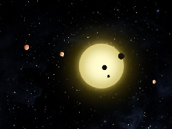 Una representación gráfica del sistema Kepler 9